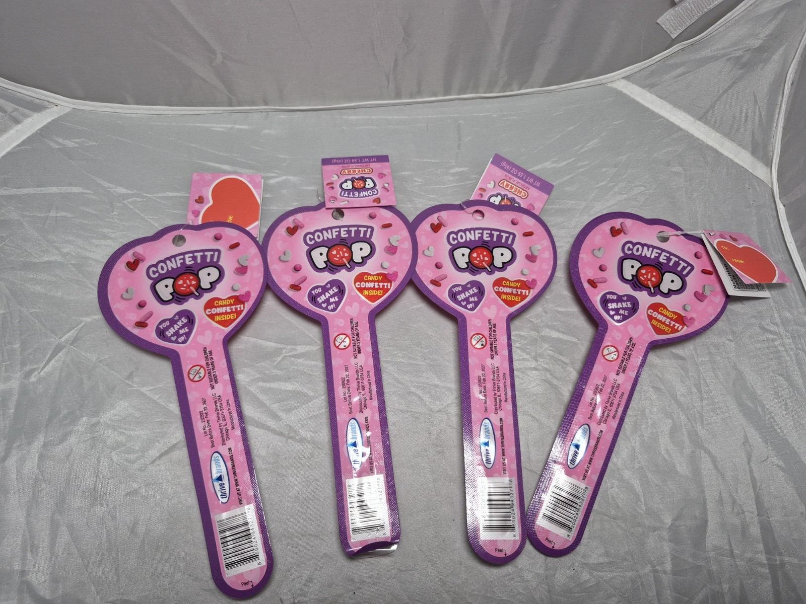 💥 4 Rare Confetti Pop Suckers Candy Shake It