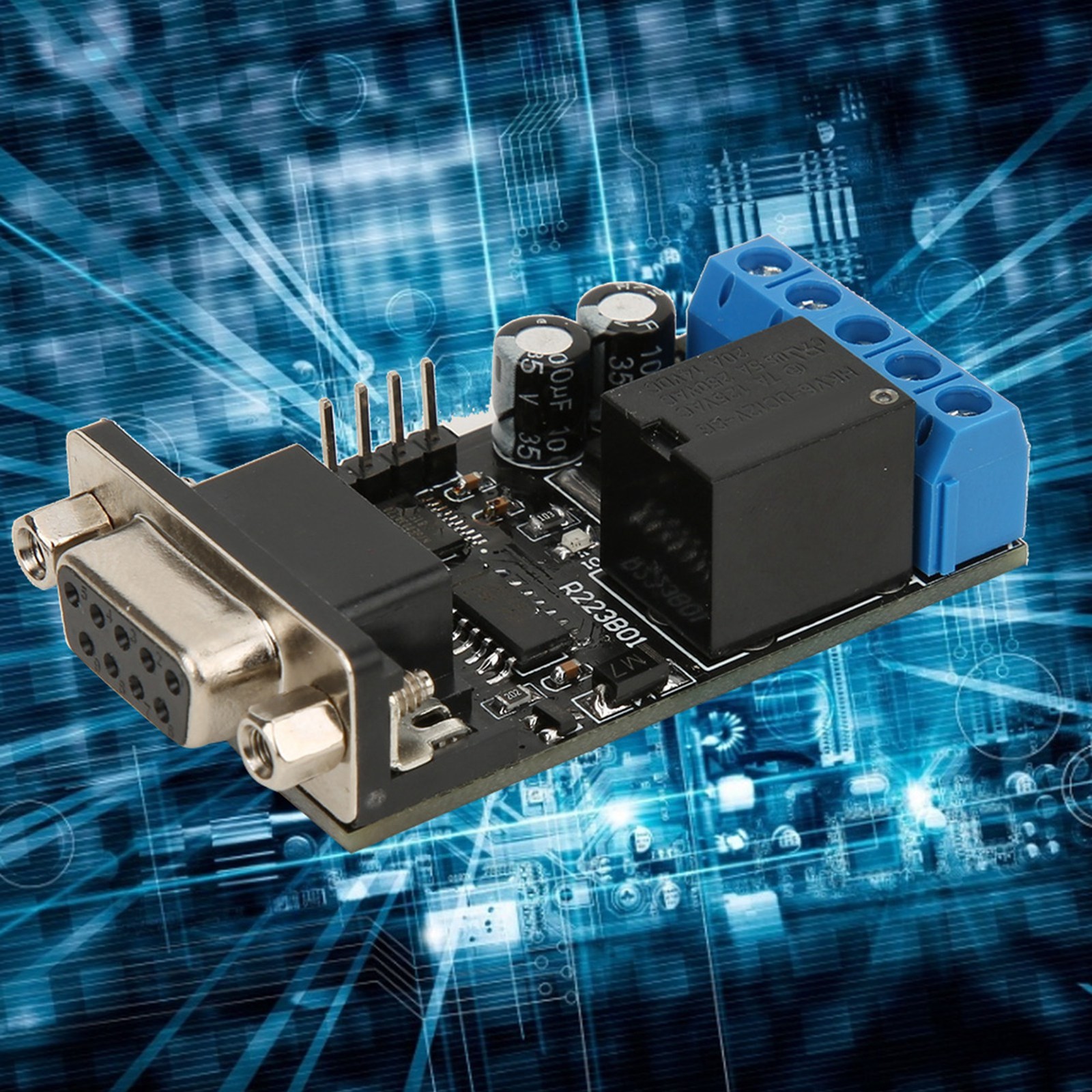 RS232 Delay Relay Module 1 Channel Serial Port UART Multifunctional DC12V