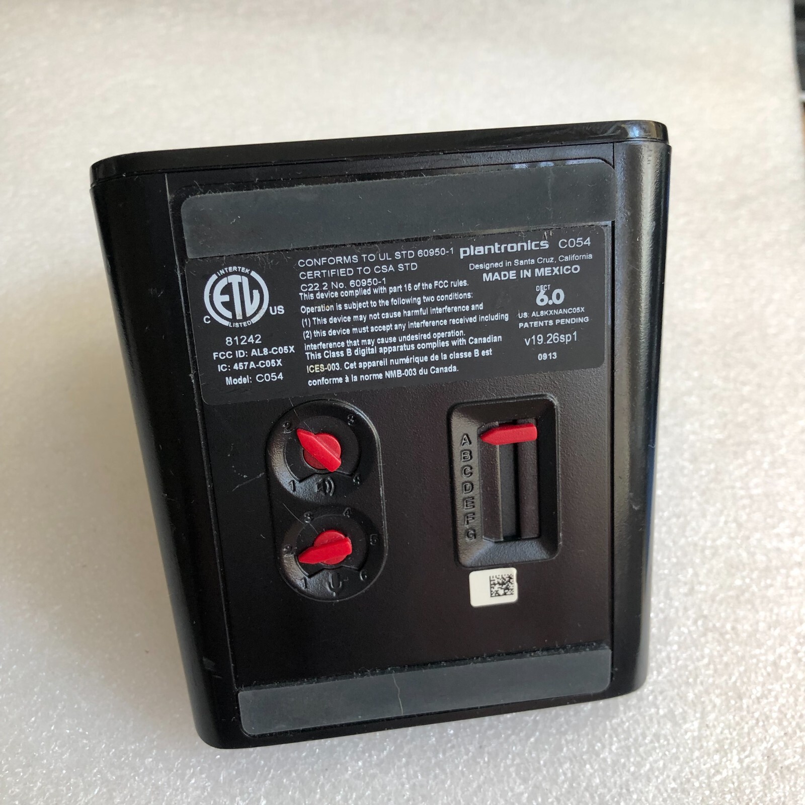 Plantronics C054 CS540 Wireless Headset Charging Base