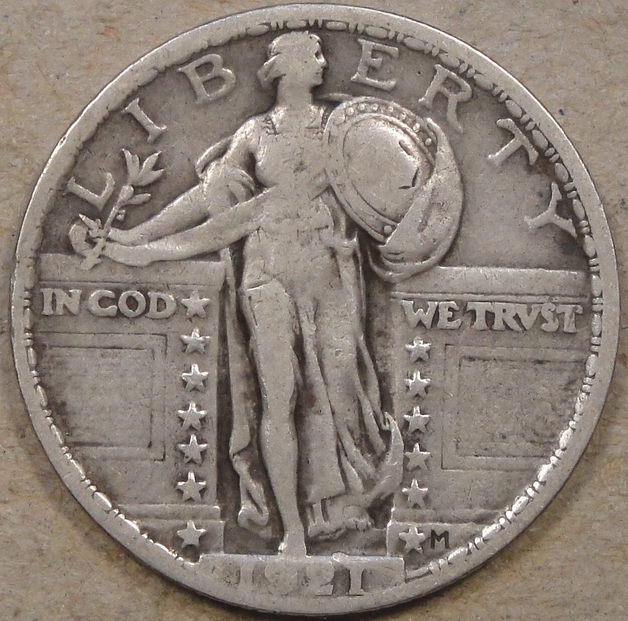 1921 Standing Liberty Quarter 25c as Pictured L