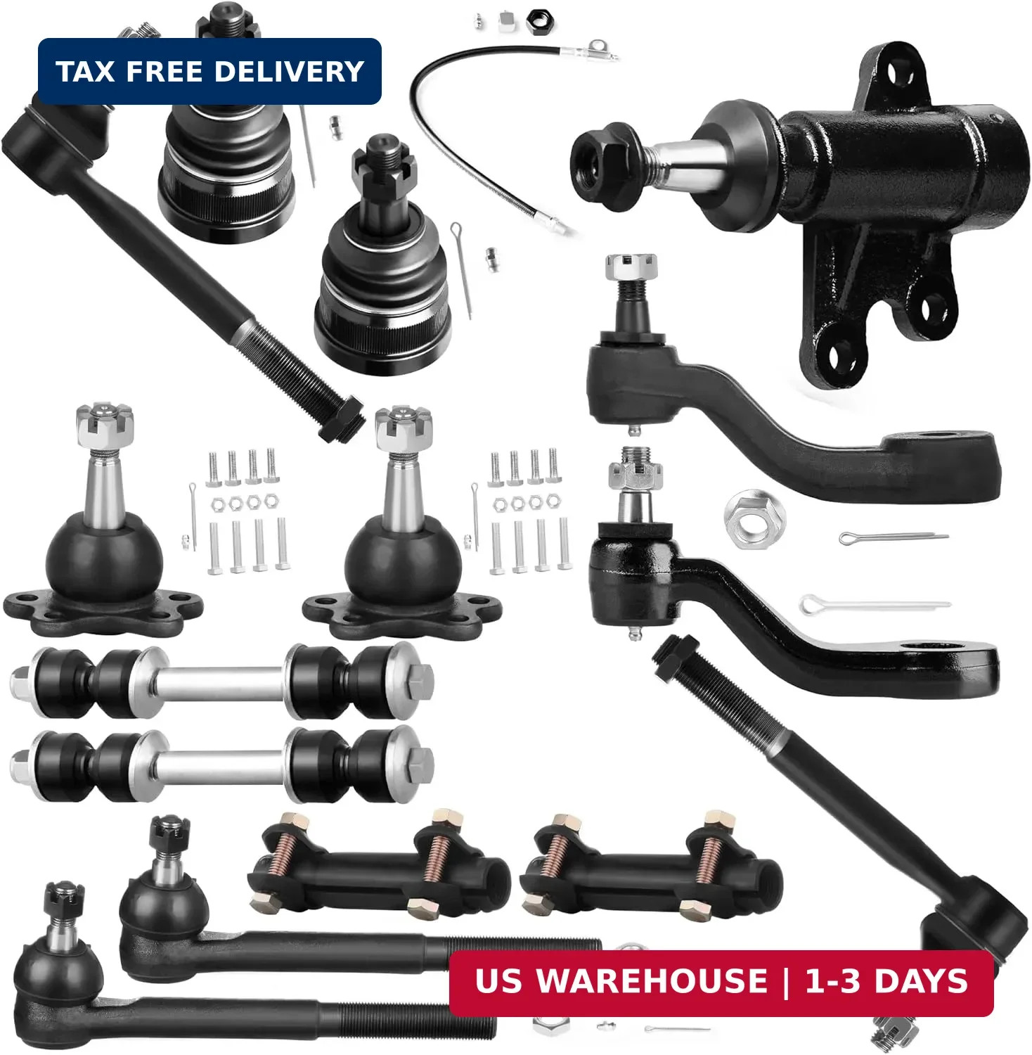 15pcs Front Suspension Kit Tie Rod End Fit 1993-1999 C1500 1995-2000 Tahoe RWD