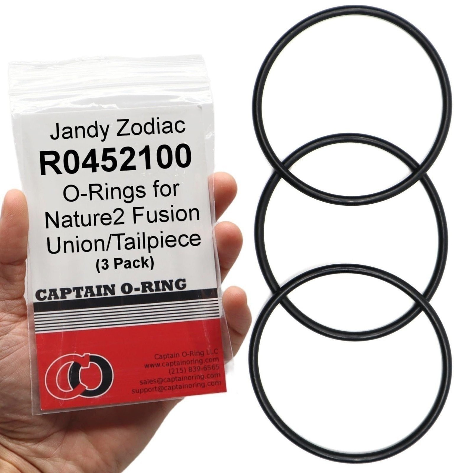 O-Rings for Jandy Zodiac R0452100 Union/Tailpiece for Nature2 Fusion (3 Pack)