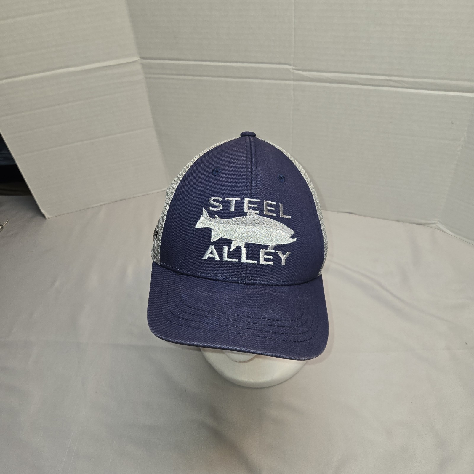 RepYourWater Oregon Wild Steelhead Trucker Hat Fish Blue