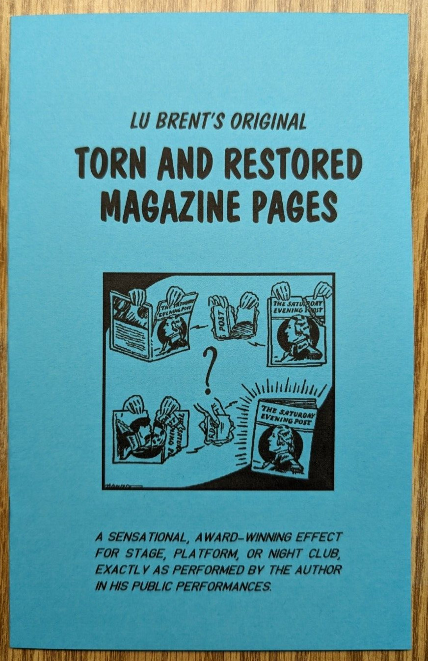 Lu Brent's Torn and Restored Magazine Pages (a feature trick for any act)