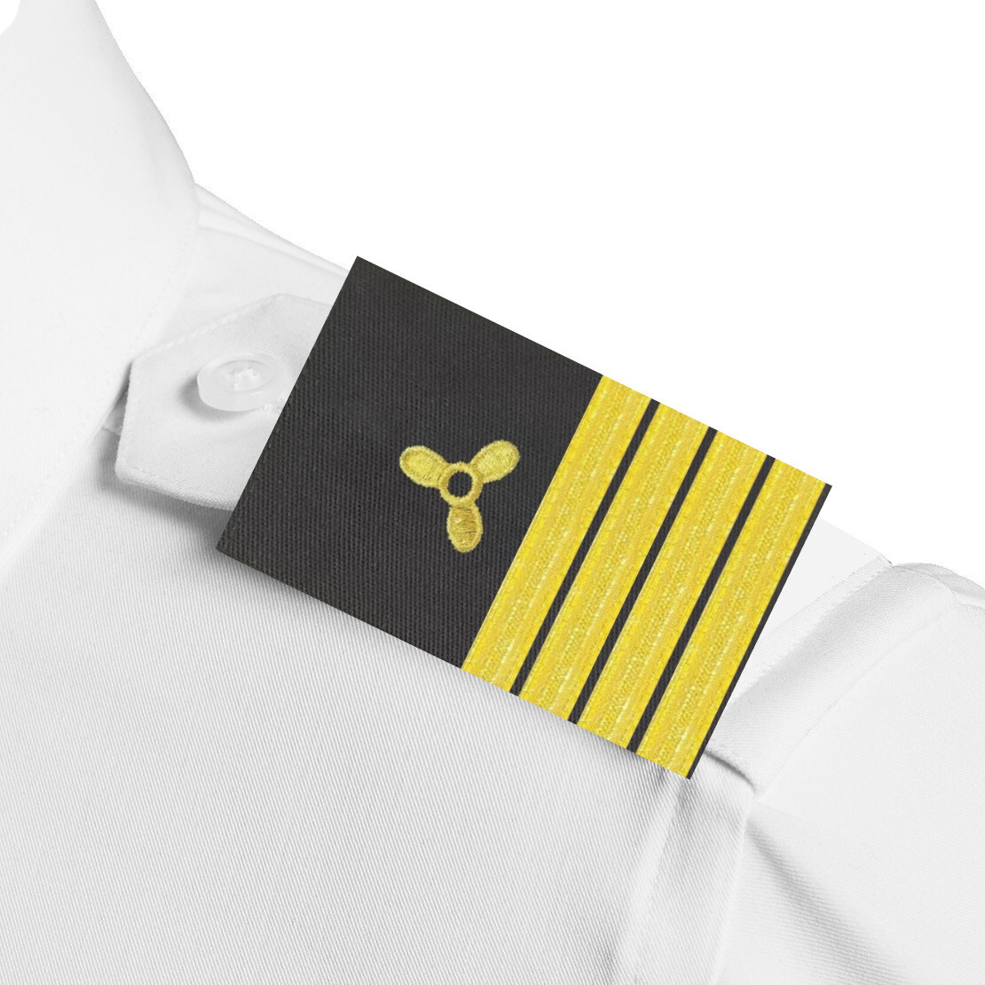 BuyStripes Engineer Uniform Shoulder Board Epaulets Gold Propeller & Four Bars