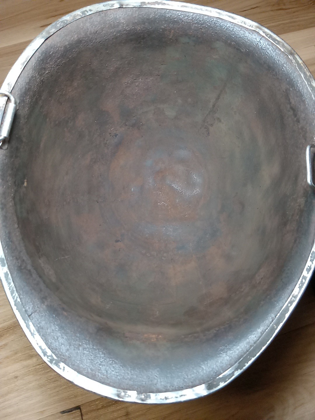 The object in the image is a U.S. M1 combat helmet shell