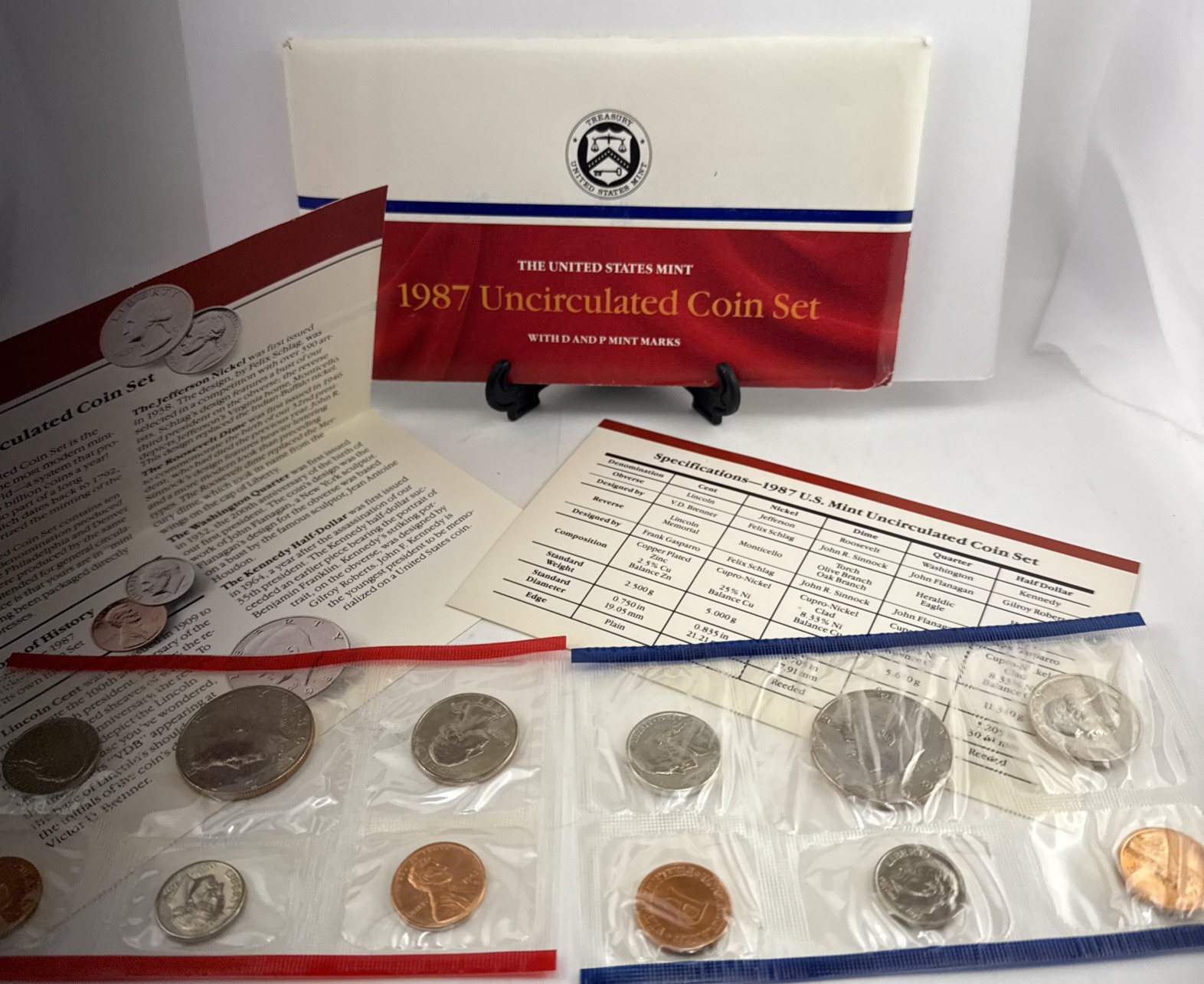 1987 US Mint Set UNC in Original Government Packaging P&D  - FREE SHIPPING