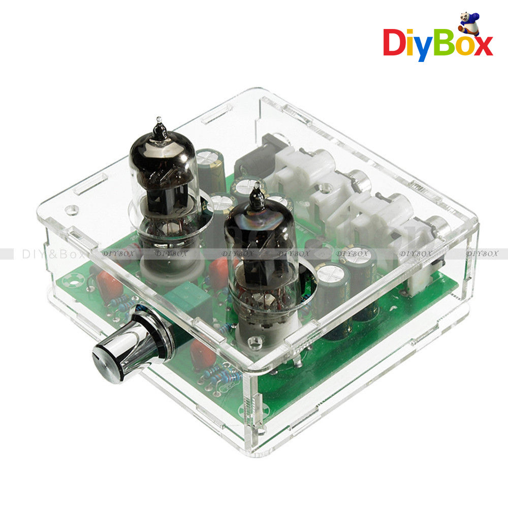 DIY KIT AC 12V 6J1 Valve Pre-amp Tube PreAmplifier Board Headphone Buffer +Case