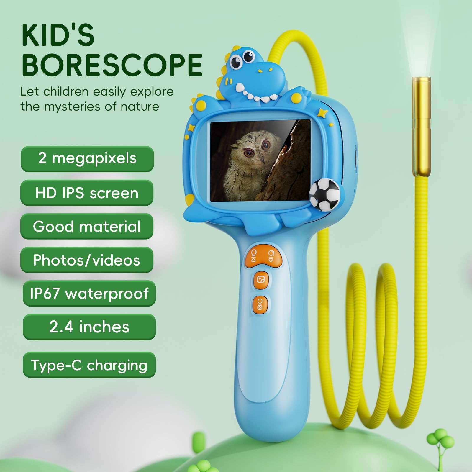 STEM Borescope Camera with Light - Educational Toy for Kids 4-10, Outdoor Explor