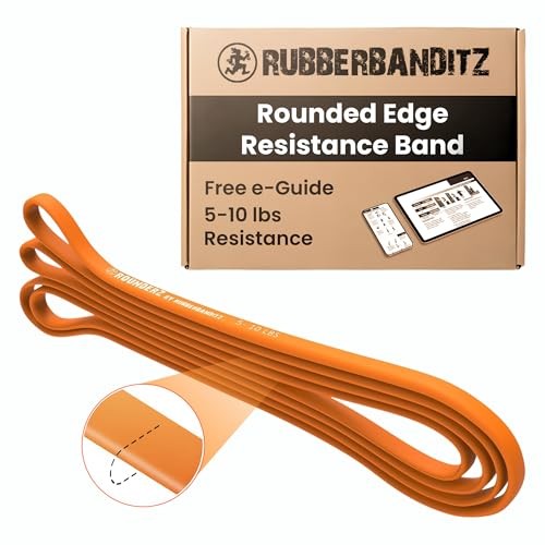 Rounded Edge Resistance Band | Compact and Light Weight Exercise Bands Orange