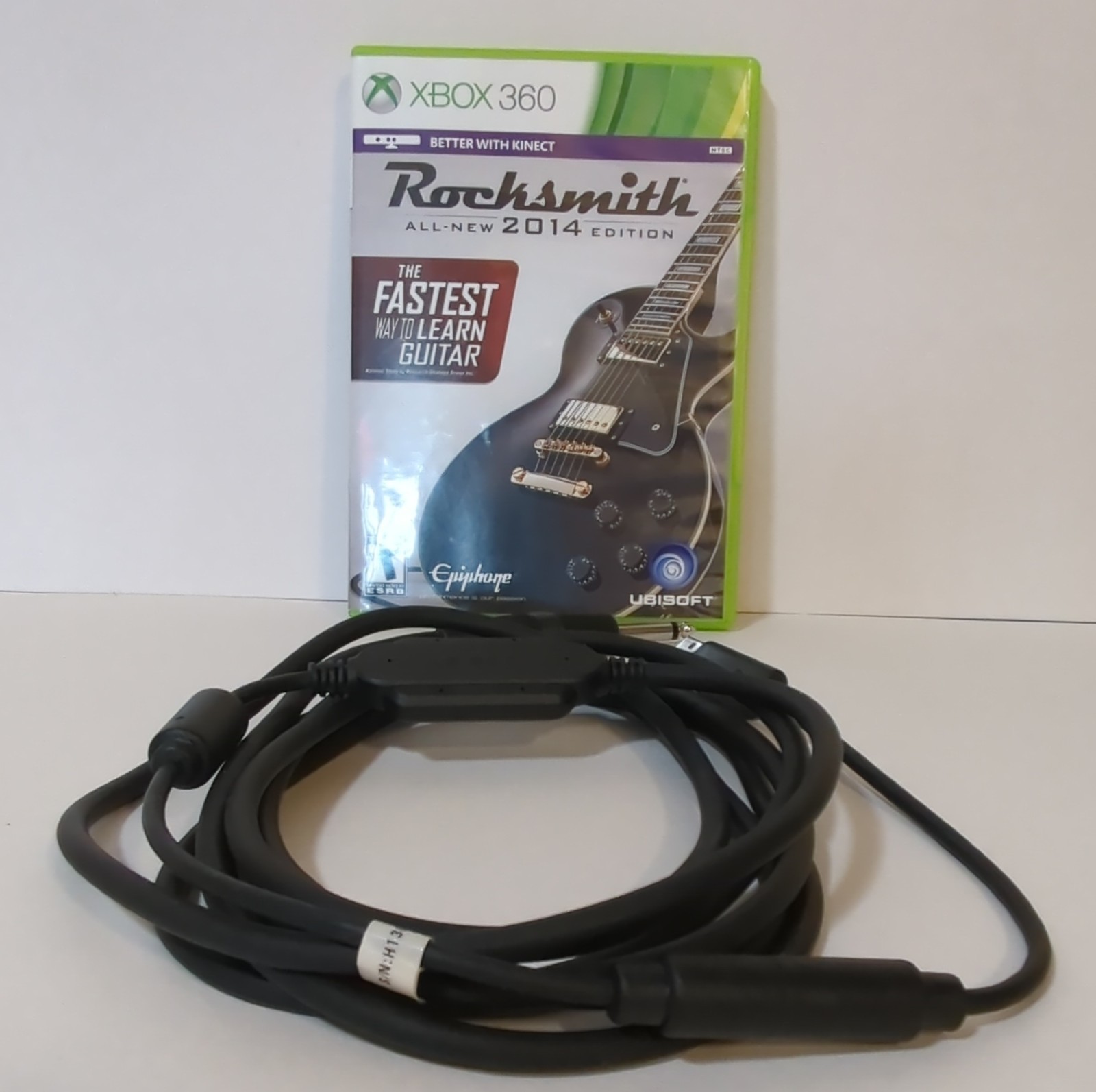 Ubisoft Rocksmith 2014 Edition Xbox 360 Game with USB Guitar Adapter Cable