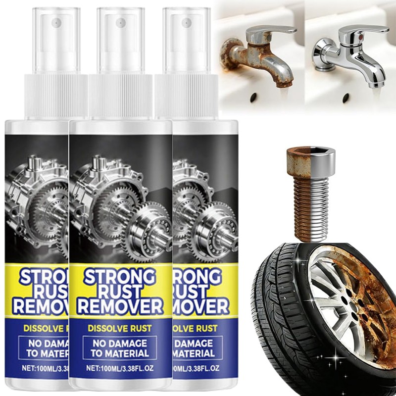 1-5PCS Strong Rust Remover 100ml/3.38fl.oz Powerful Rust Removal Spray For Cars