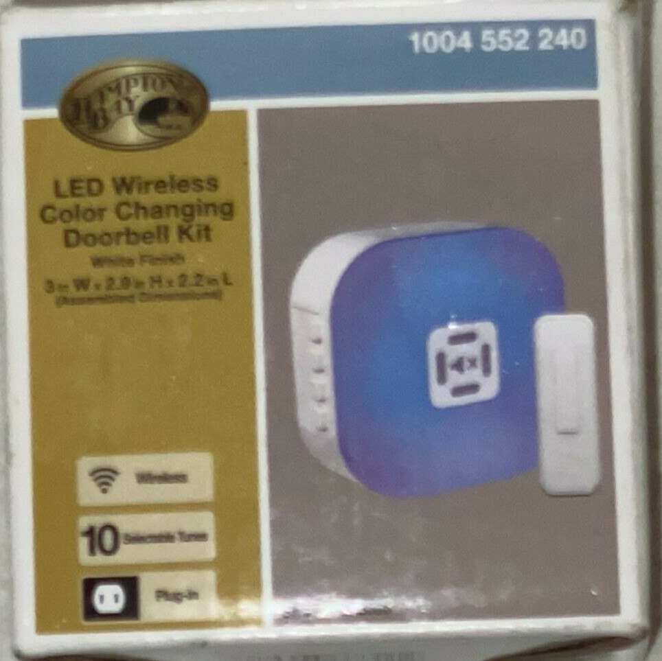 Hampton Bay HB-7311-03 Color Changing Doorbell Kit 1004552240