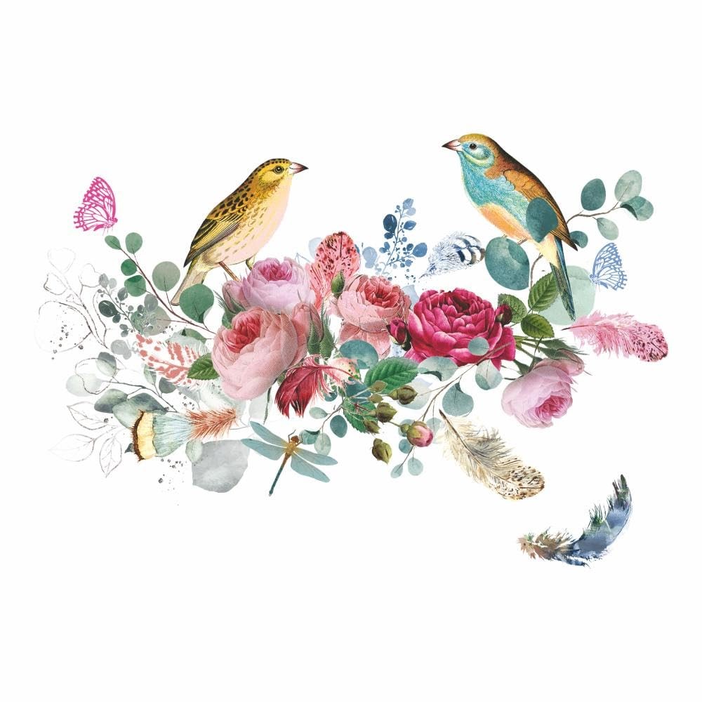 Paperproducts Bird Conversation 3-Ply Beverage Napkins, 5", Multicolor, Pack of