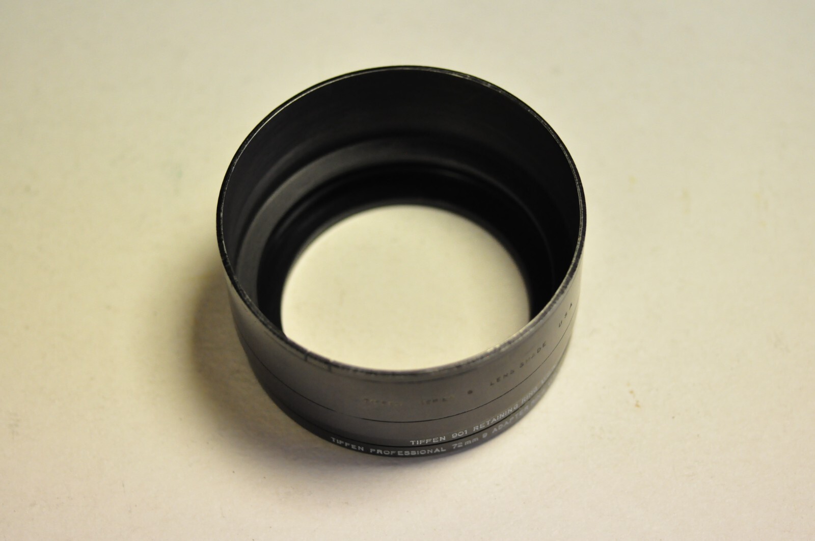 Tiffen prof. 72mm to ser. 9 step-up w/ser. 9 retainer ring & ser. 9 lens shade.