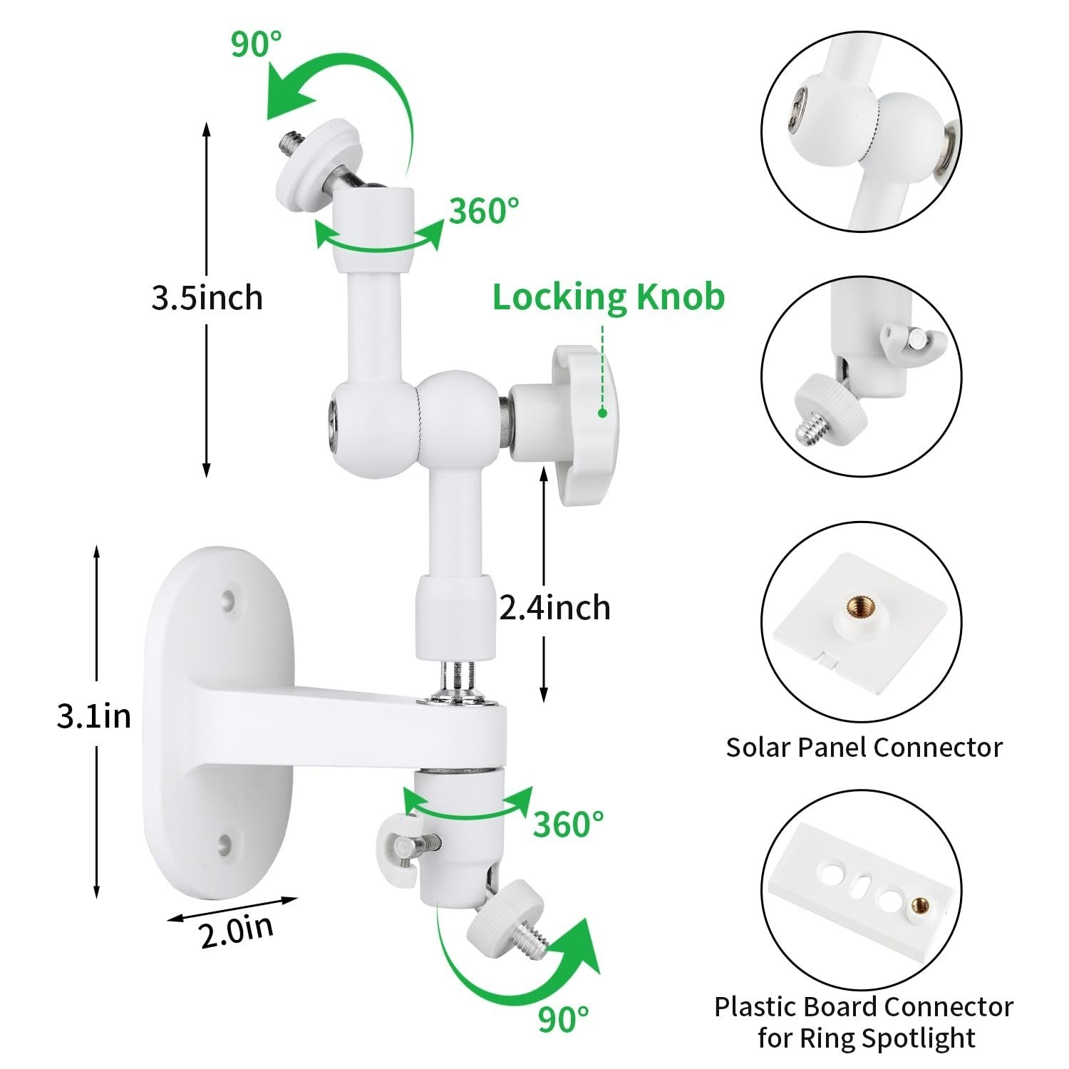 ALERTCAM 2-in-1 Wall Mount for Solar Panel & Stick Up Cam - Adjustable