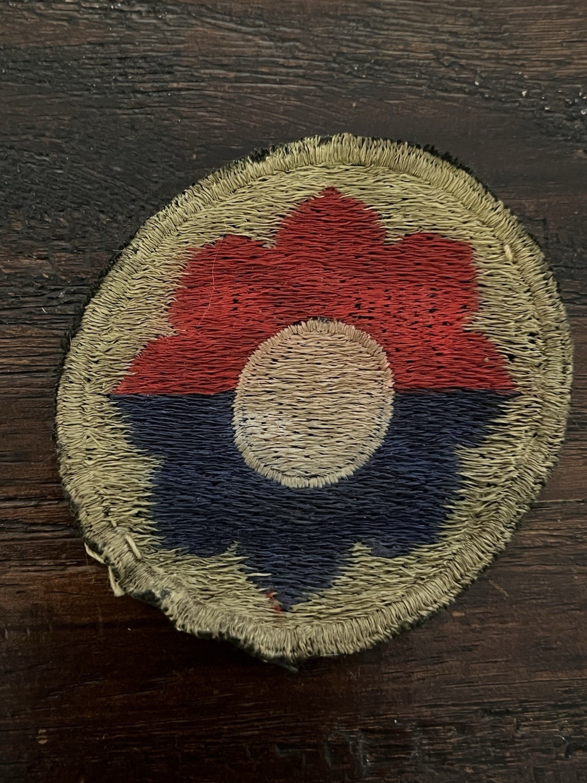 ORIGINAL WWII WW2 US ARMY BRITISH MADE 9TH INFANTRY DIVISION PATCH FE CE