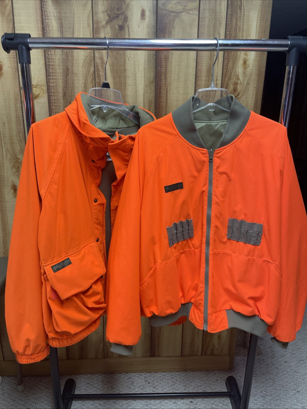 Columbia 2 In 1 Blaze Orange Hunting Jacket . Inner Jacket Reversible.