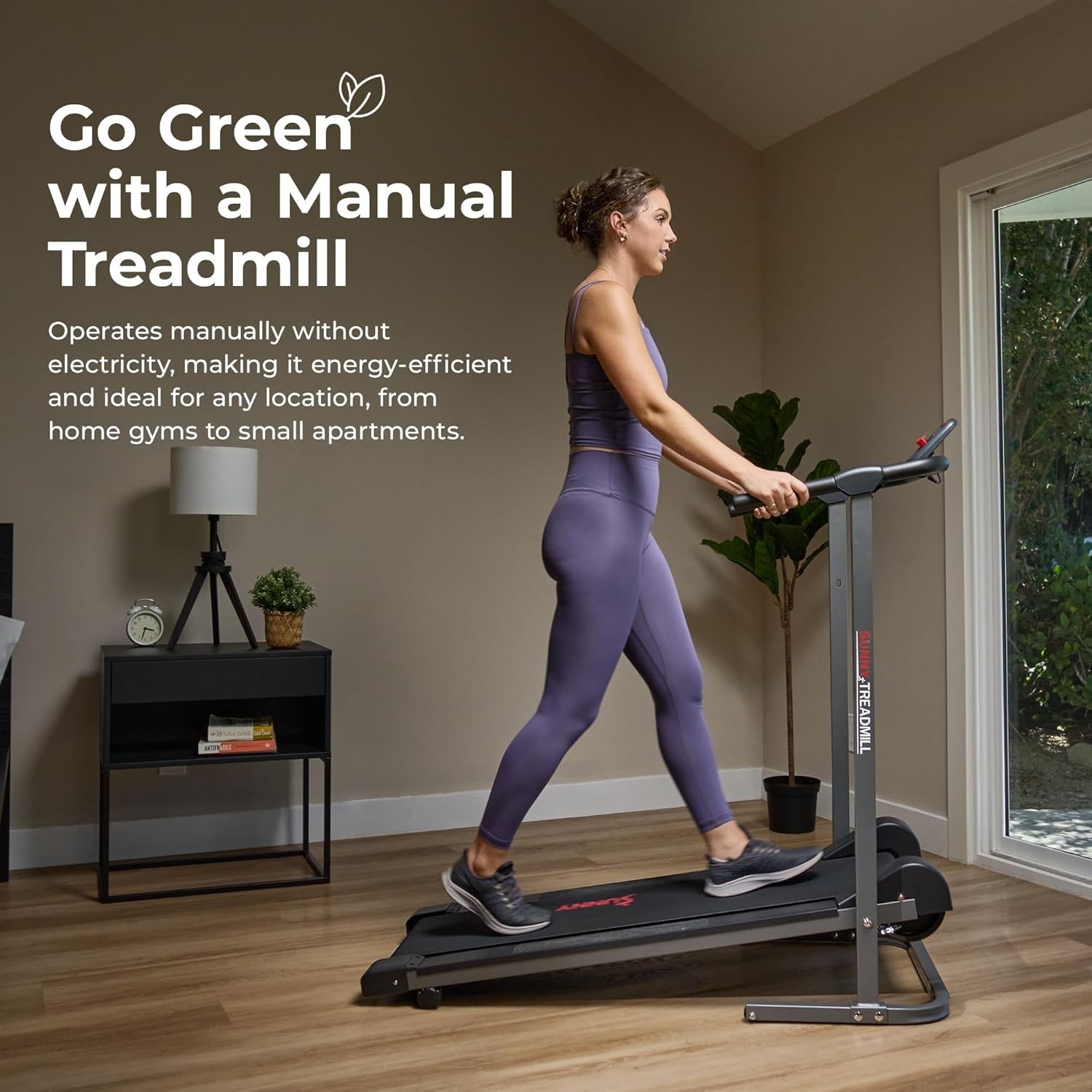 Space-Saving Manual Walker with LCD Display & Bluetooth for Tailored Workouts