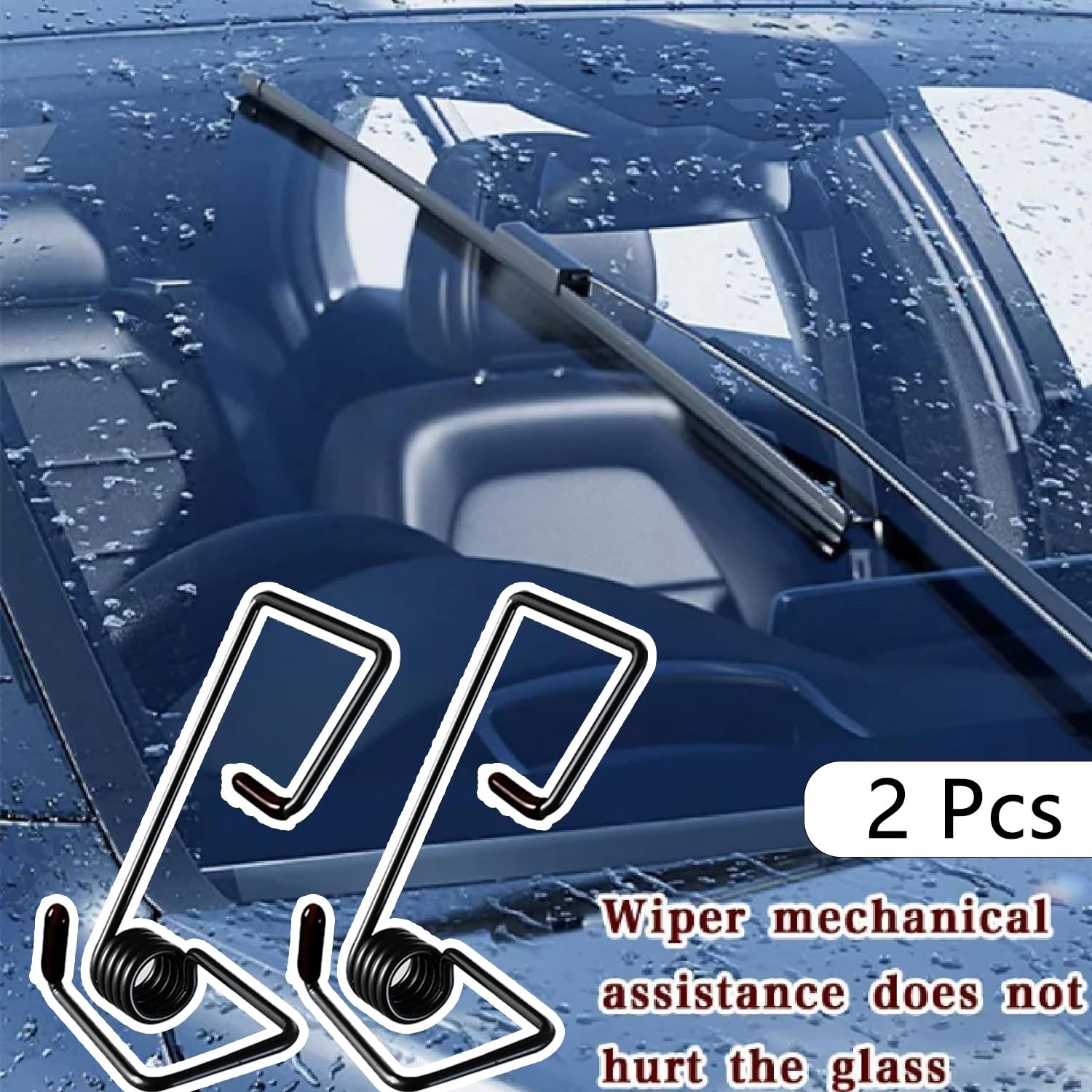 2Pcs Windshield Wiper Arm Pressure Spring Booster, Spring...