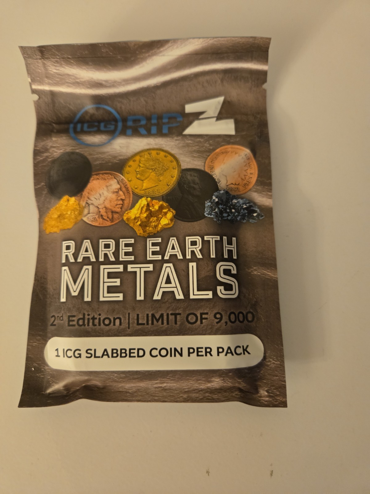 ICG RIPZ Rare Earth 2nd Edition -Limt of 9,000 packs-1 ICG Slabbed Coin Per Pack