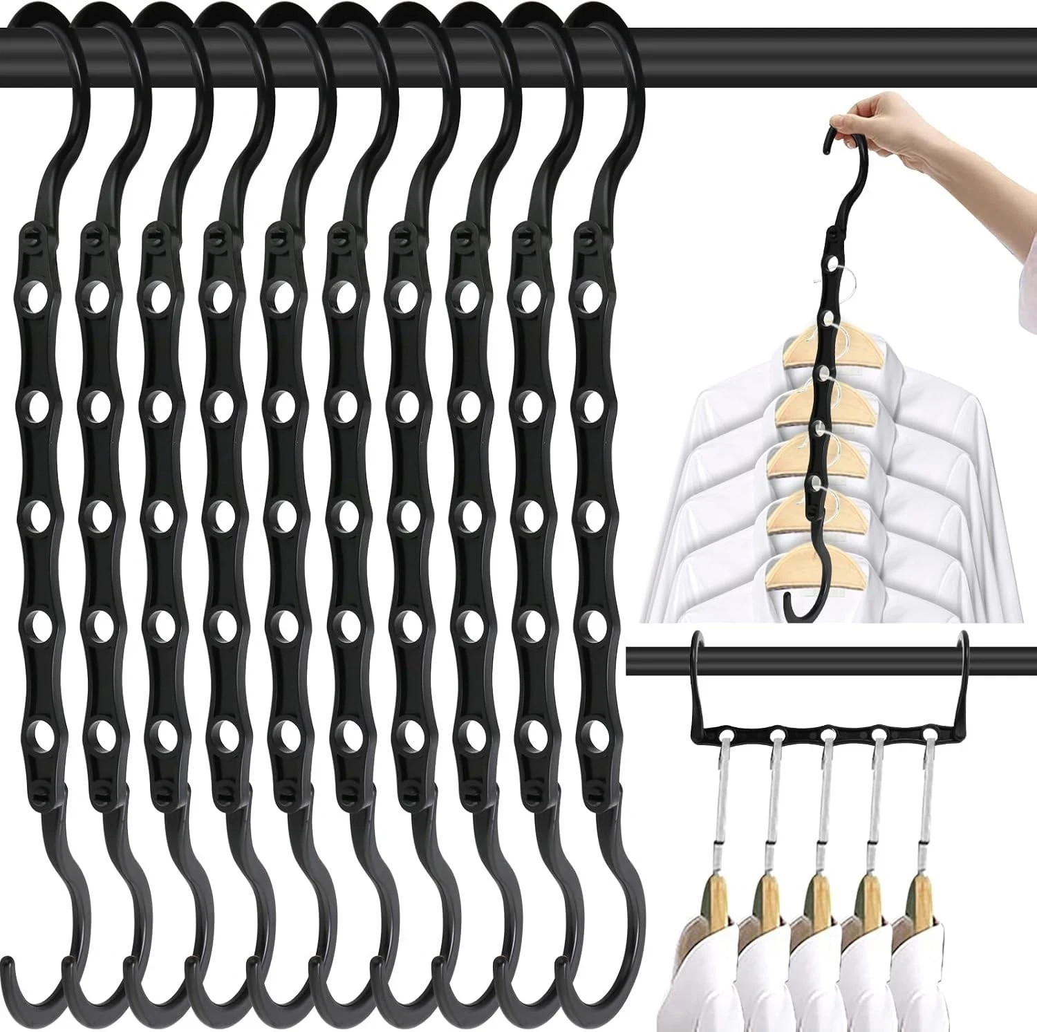 10 Pack Magic Hangers Space Saving Hangers Closet Space Saver Hanger Organizer