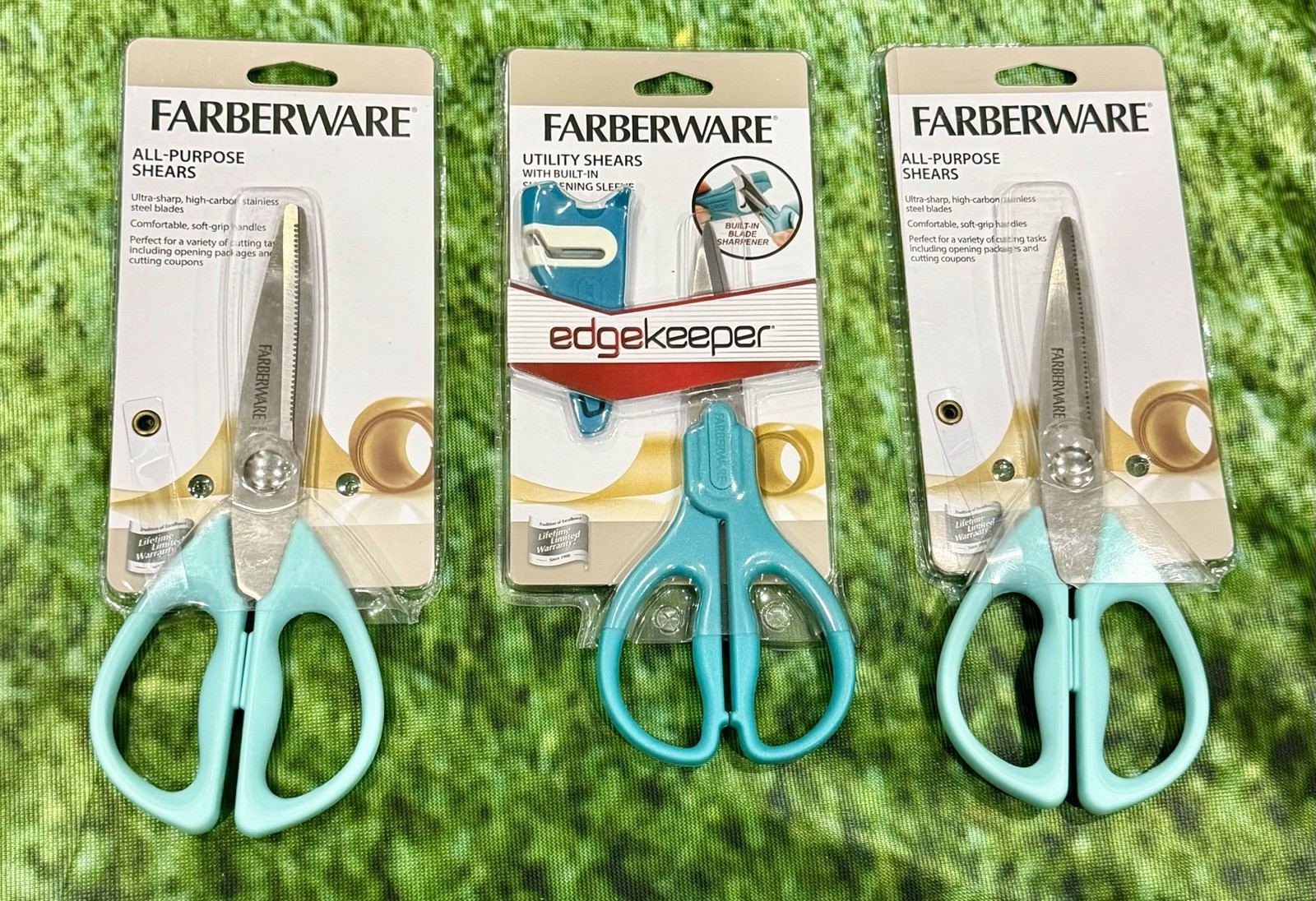 Farberware Edgekeeper All-Purpose Shears W/Built-In Sharpening Sleeve + TWO