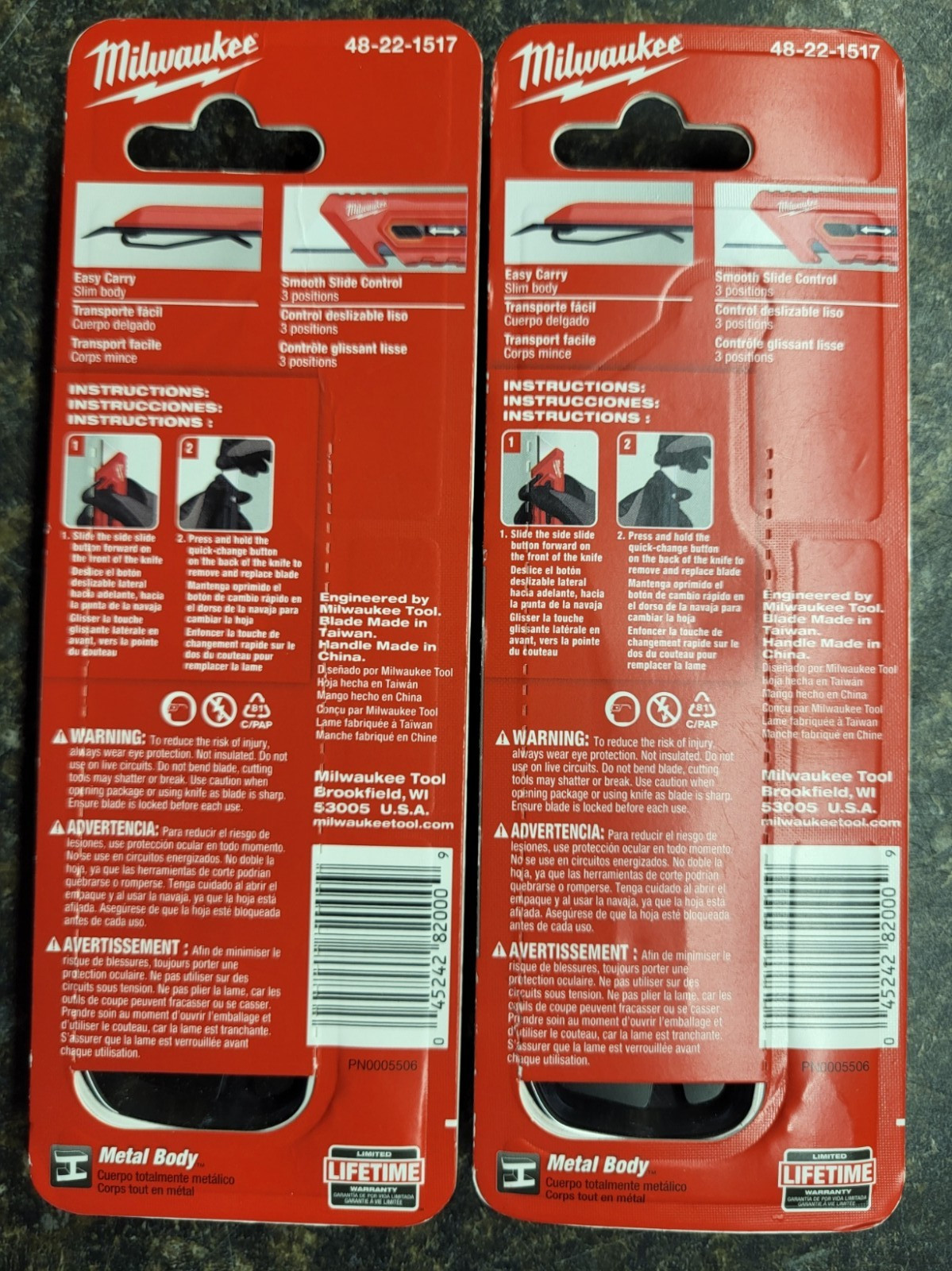 Milwaukee 48-22-1517 Multi-Function Compact Utility Knife 2 Pieces