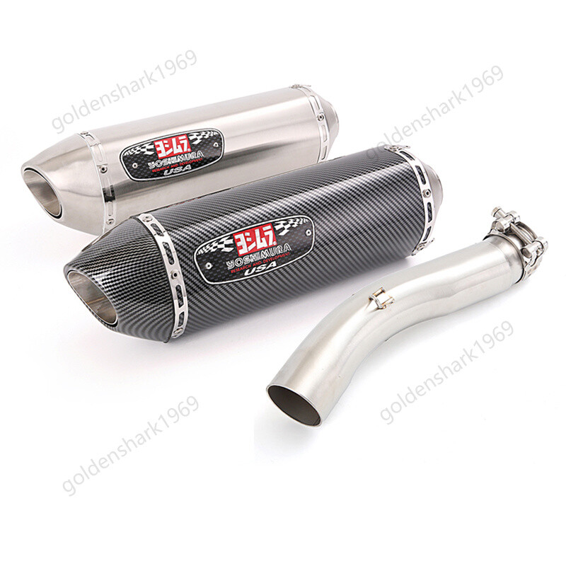 For Suzuki GSXR 600 750 2008 2009 2010 Mid Pipe Slip On 51mm Muffler Exhaust Tip