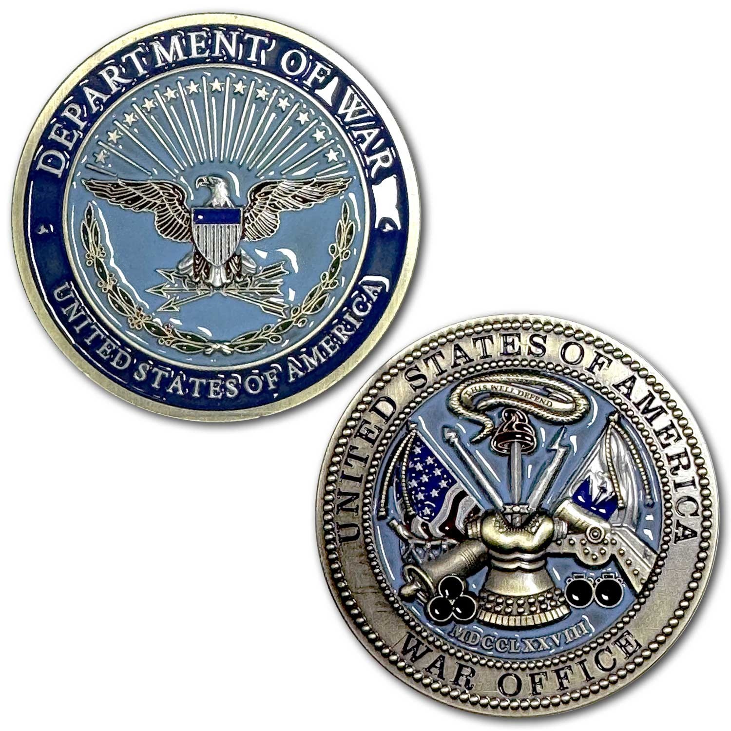 Department of War Classic and 2025 Veteran Flip Collectible Challenge Coin