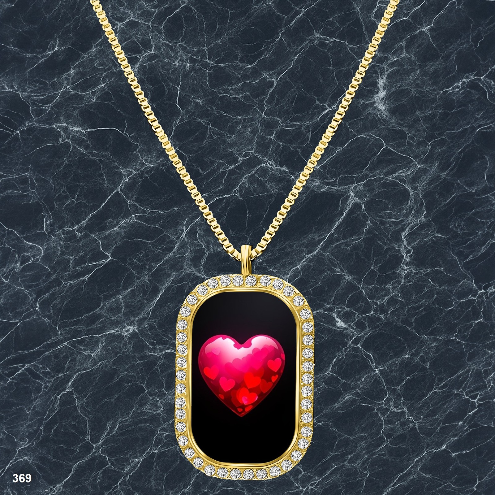New Colorful Hearts Pendant Necklace Printed Design Unique Gold Tone Pure