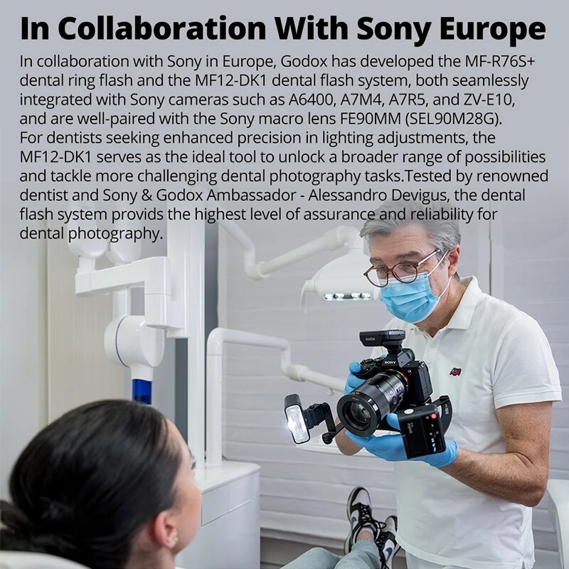 Godox MF12-DK1 Dental Flash System 2.4g Wireless TTL Sony Flash Light Speedlite