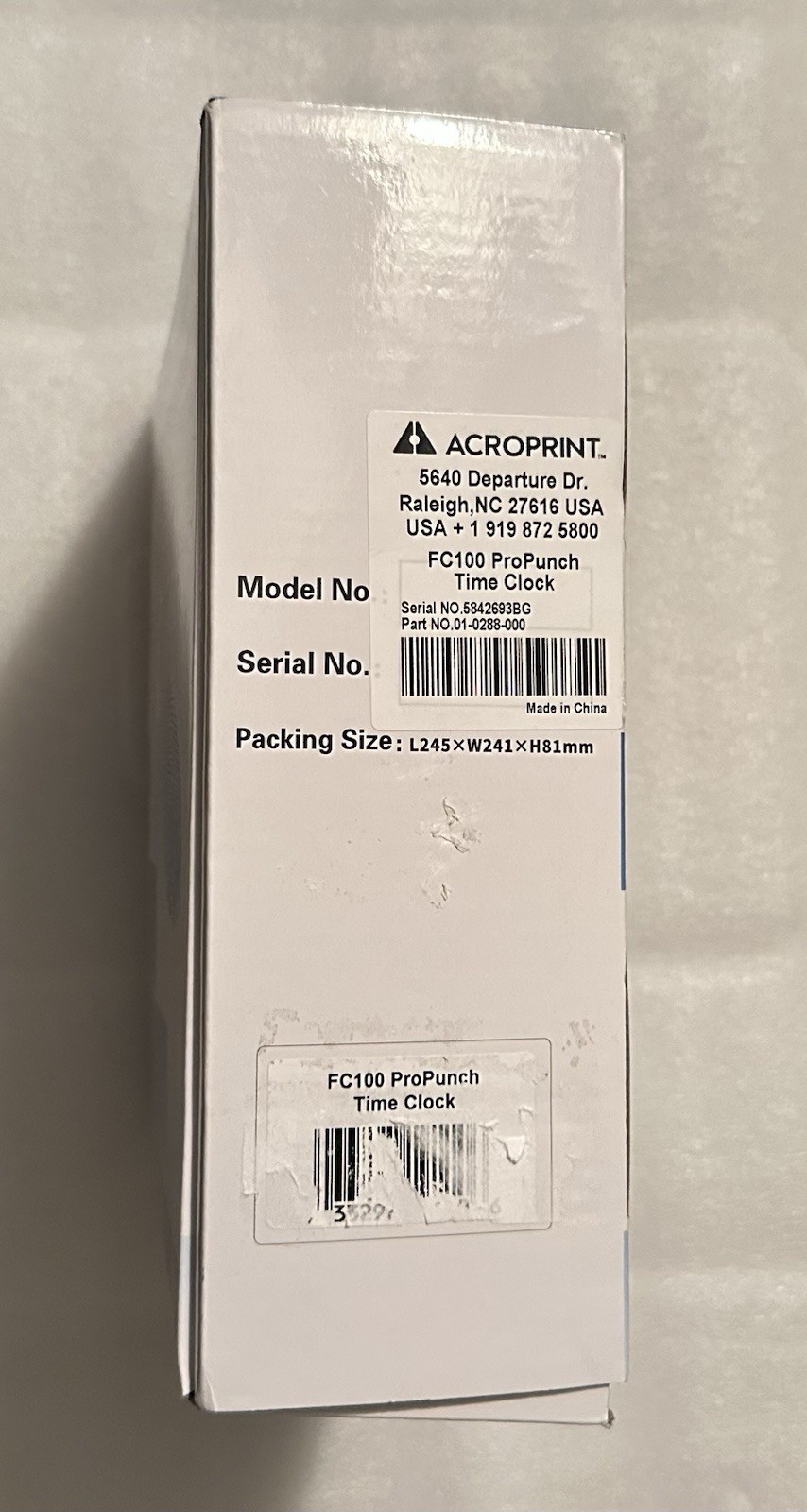 Acroprint ProPunch Time Clock System for Employees