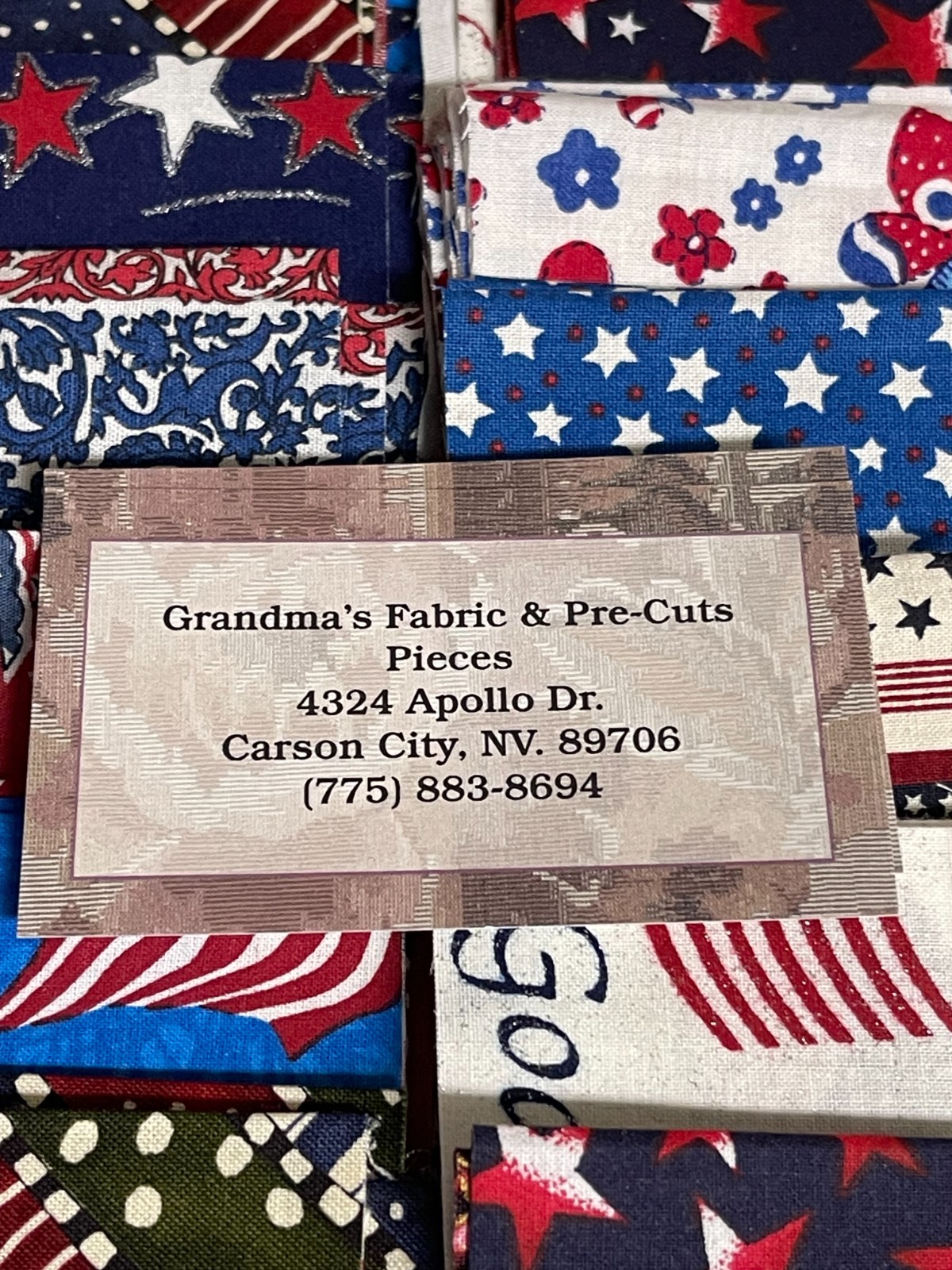 Shades os Patricotic Print Fabric Jelly Roll Strips 40 pieces 2.5" x 4o"