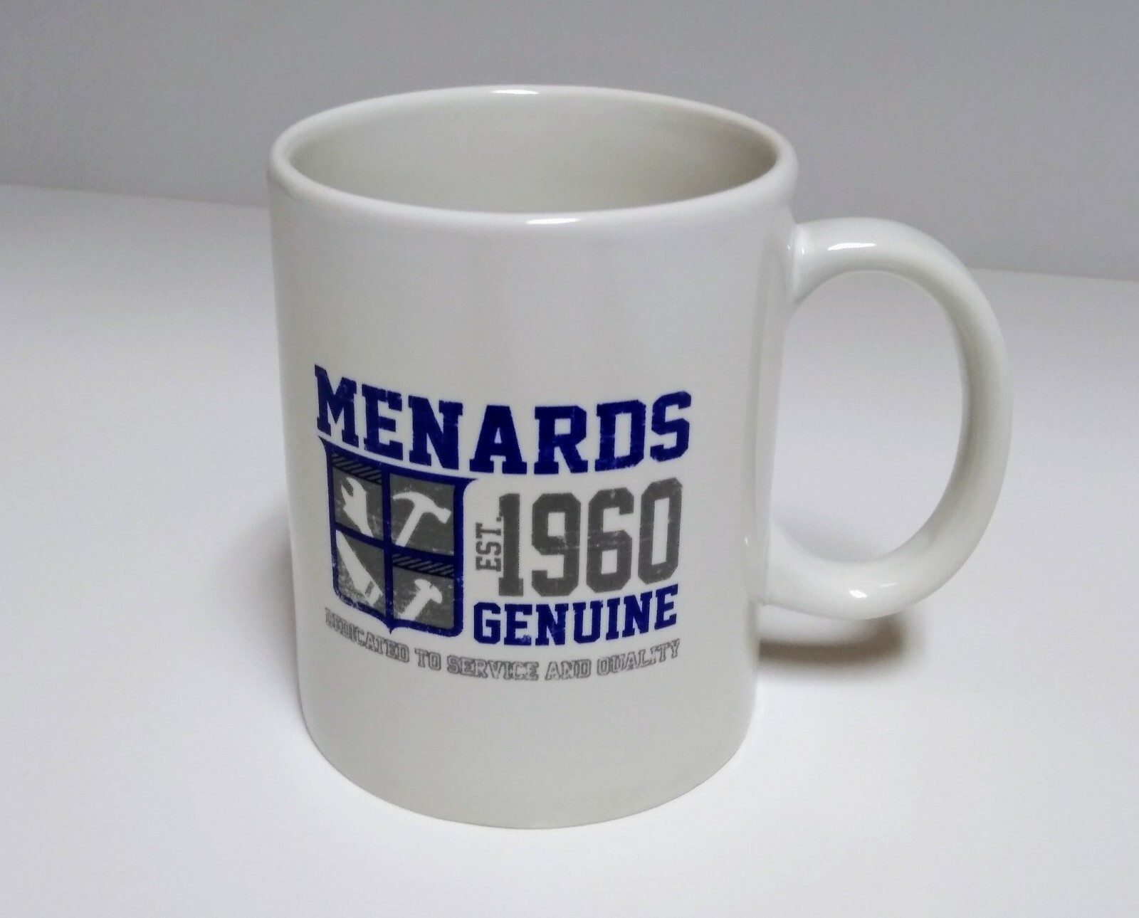 MENARD'S Coffee Mug Cup Est 1960 Tools 11 oz Vintage Collectible NOS