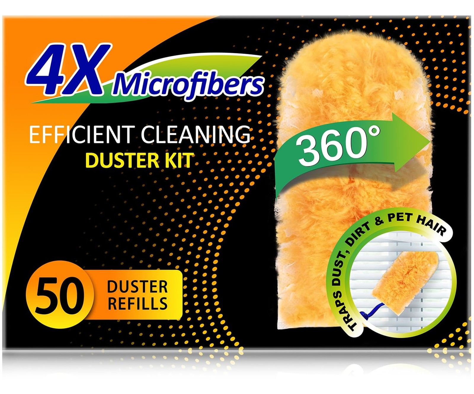 Duster Refills 50 Counts, 360° Heavy Duty Multi Surface Duster Refills for