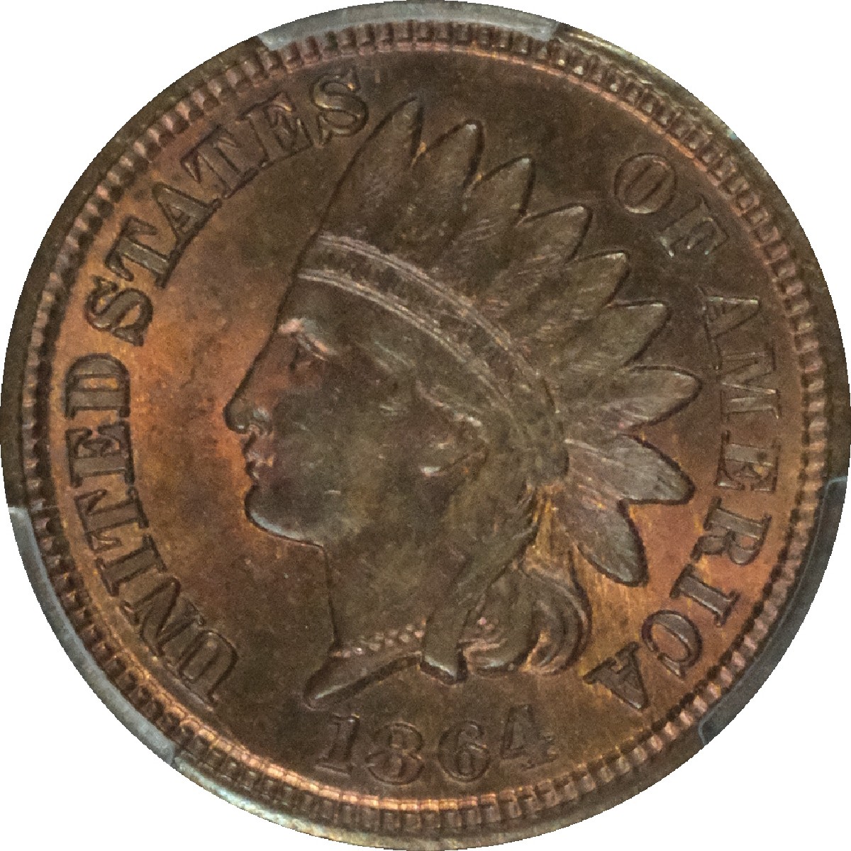 1864 MS64BN Indian Head Penny PCGS 57644513