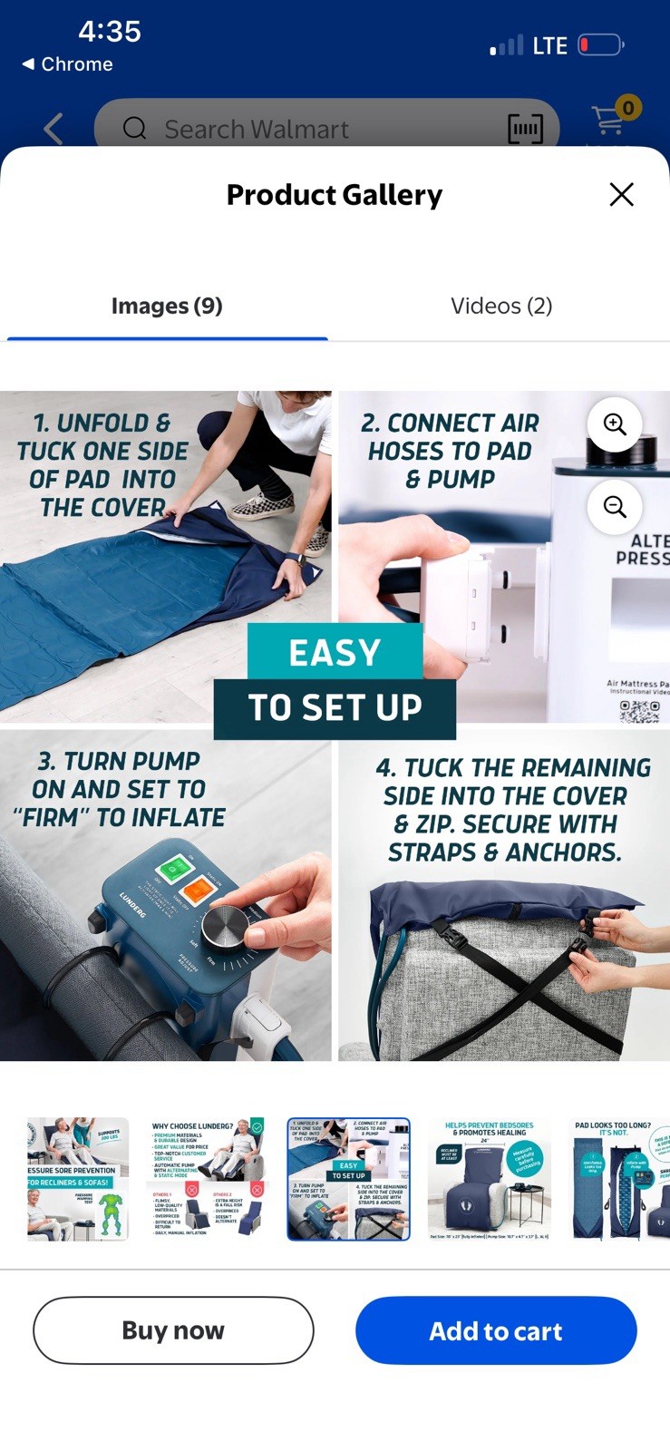 LUNDERG Alternating Air Pressure Pad For Recliners