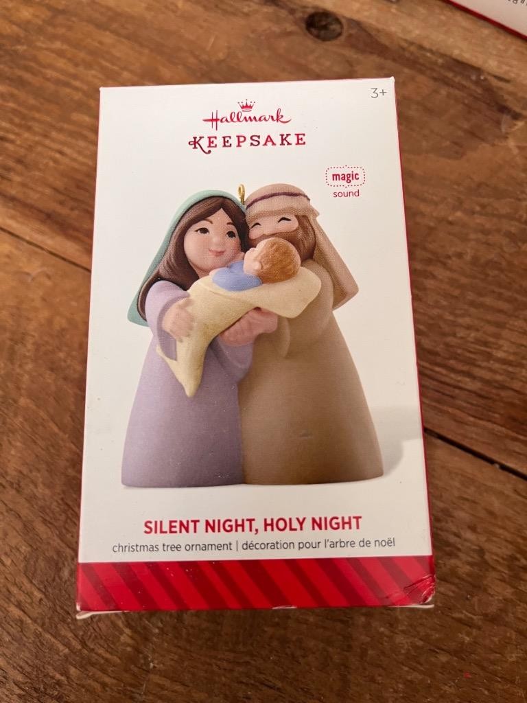Hallmark Keepsake Ornament 2014 Silent Night Holy Night Magic Sound NIB Nativity