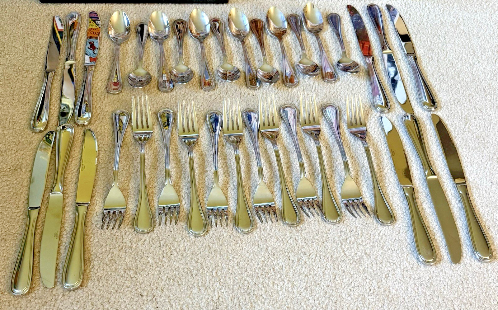FLATWARE 36pc TOWLE Magnolia stainless 18/0 service for 12 3 pc setting