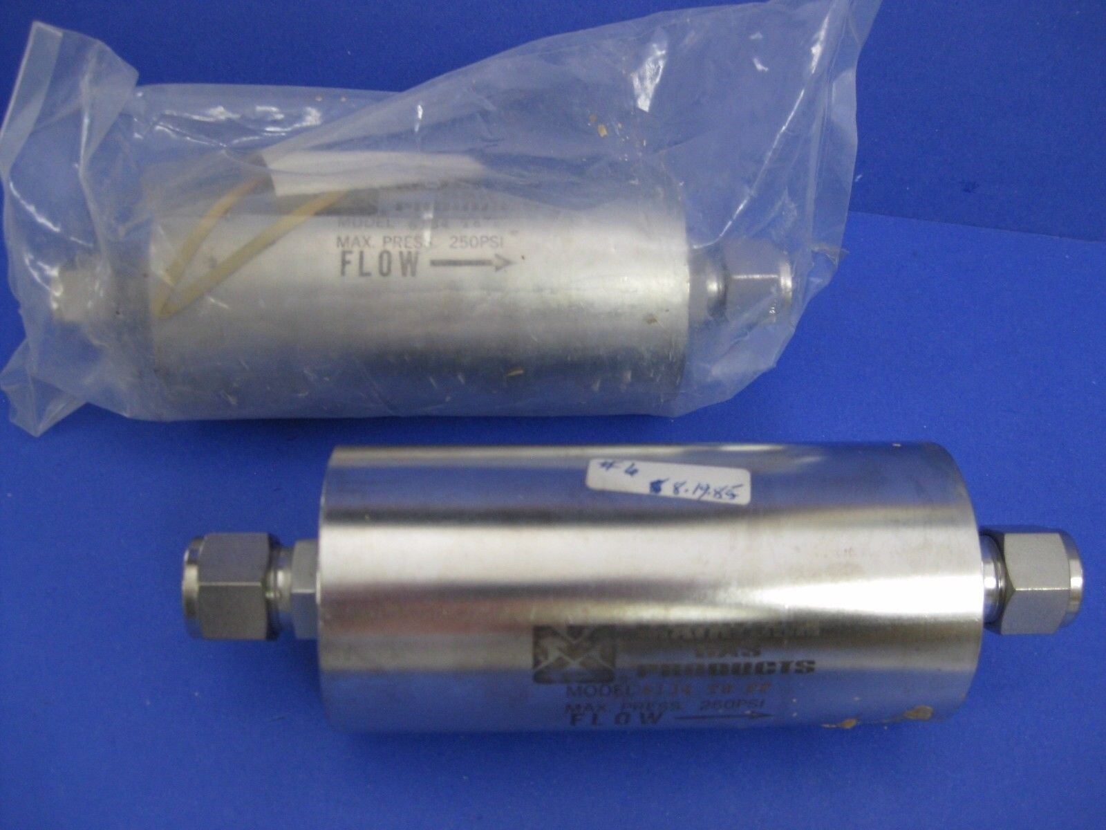 Matheson Inline Gas Filter 6134-T8FF, 1/2" Tube Fitting, 250 psig, Lot of 2