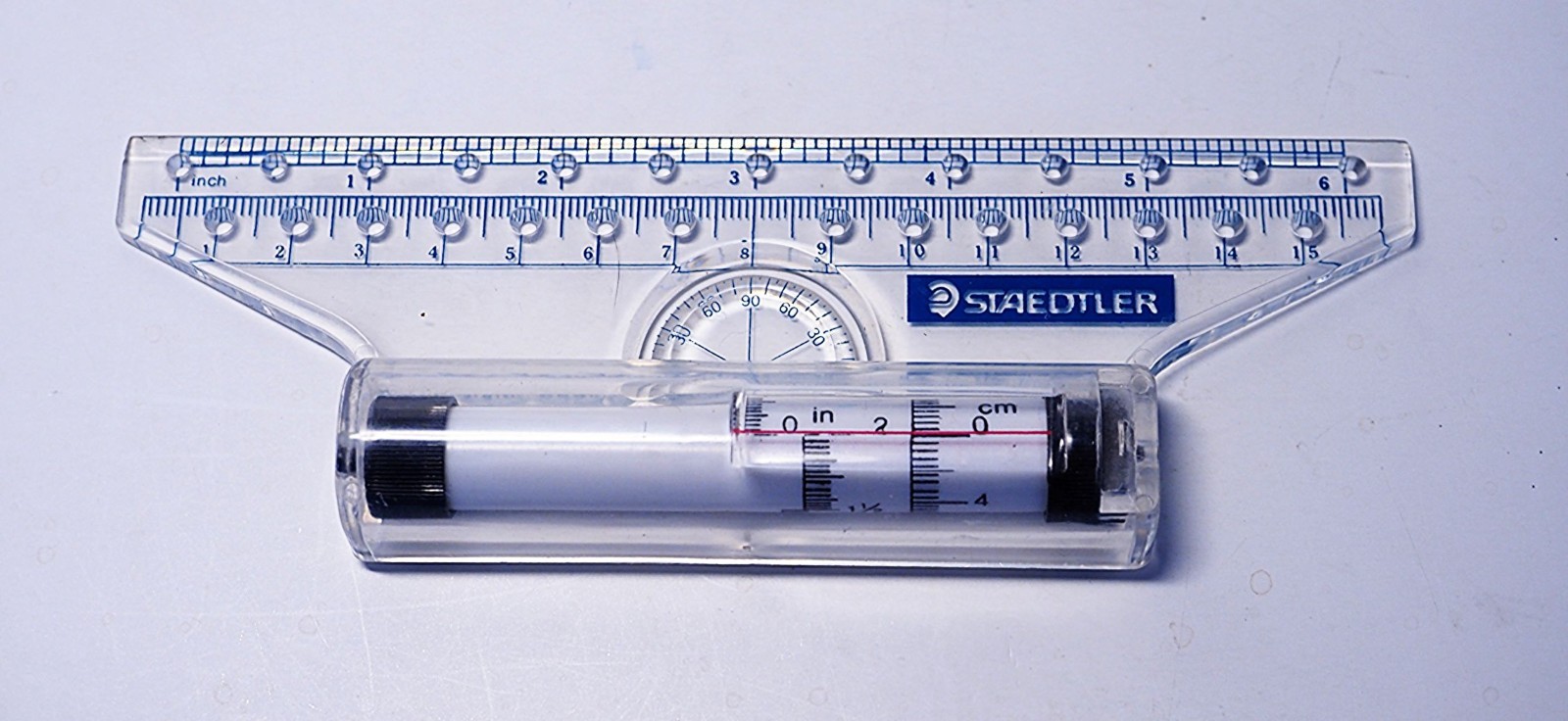 Staedtler 15cm parallel roller ruler and protractor