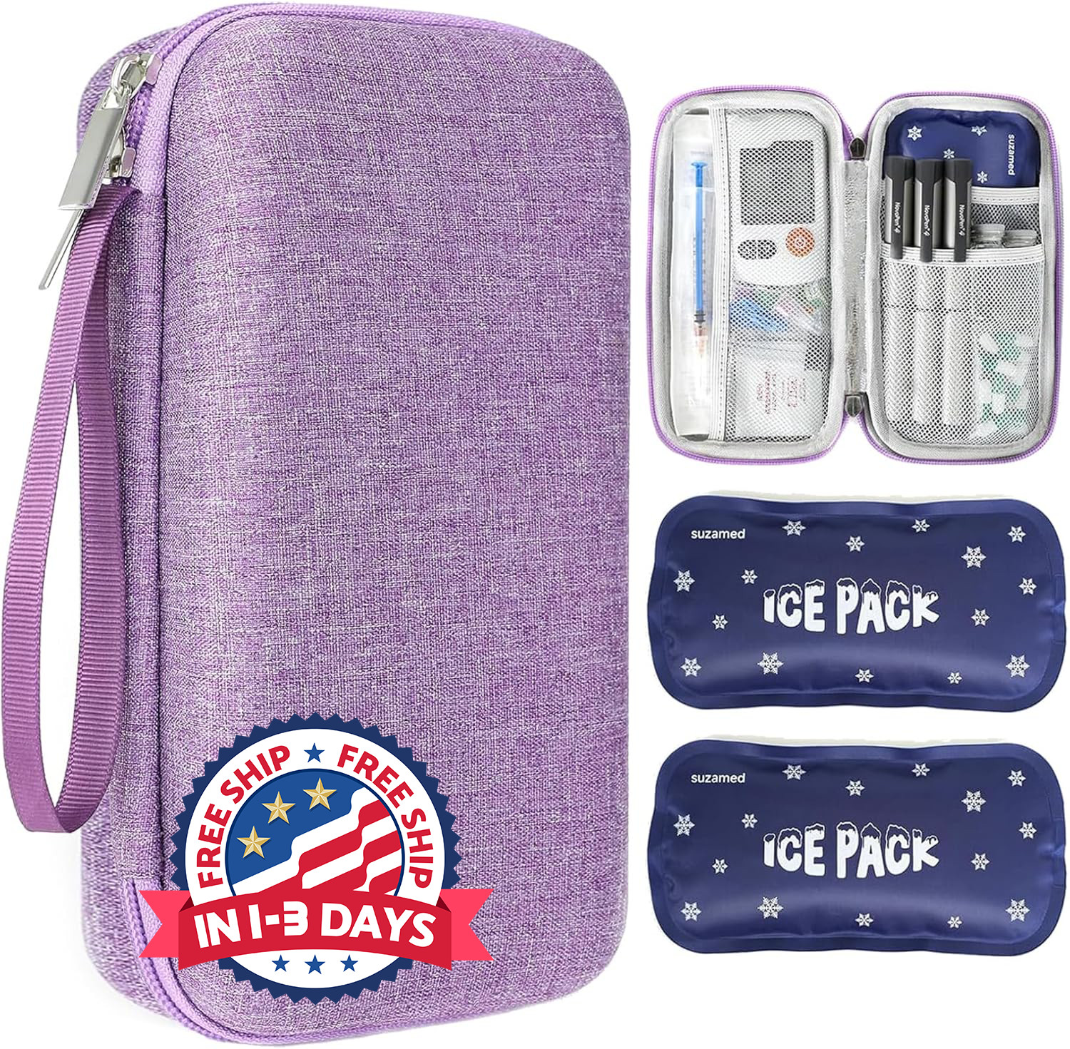 Estuche de viaje enfriador de insulina con aislamiento EVA para el cuidado NEW