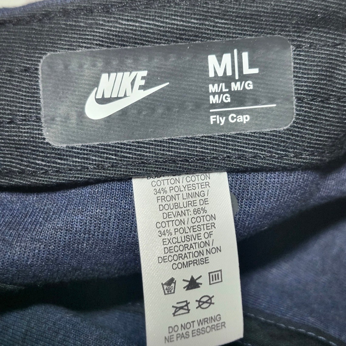 Nike Fly Cap Unstructured 5-Panel Running Hat Navy M/L Reflective Trim