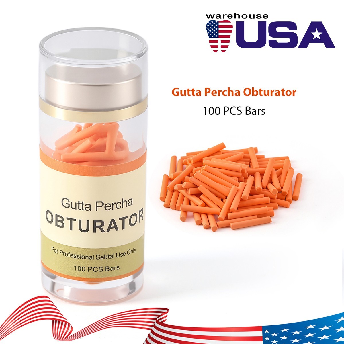100Pcs Dental Endodontic Gutta Percha Pellets Bar For Obturation System