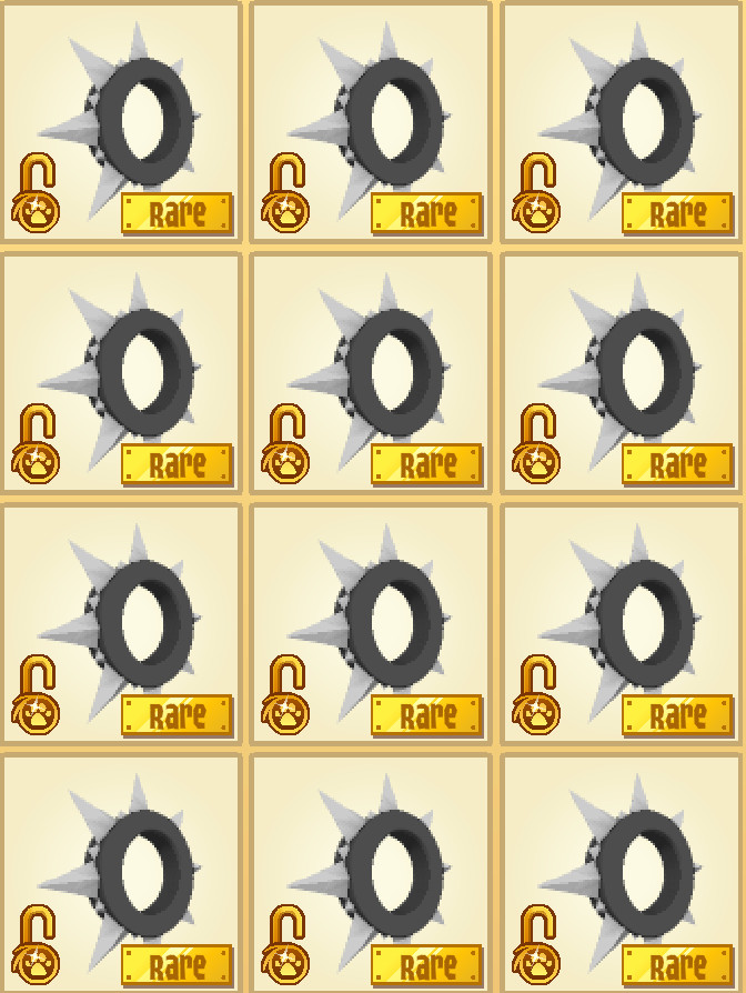 Animal Jam CLASSIC Black Long Spiked Collar (READ DESCRIPTION FIRST)