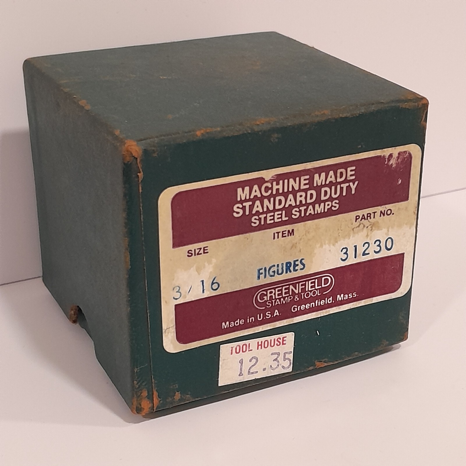 Greenfield 3/16 Steel Number Figure Stamp Set Original Box Part 31230 USA