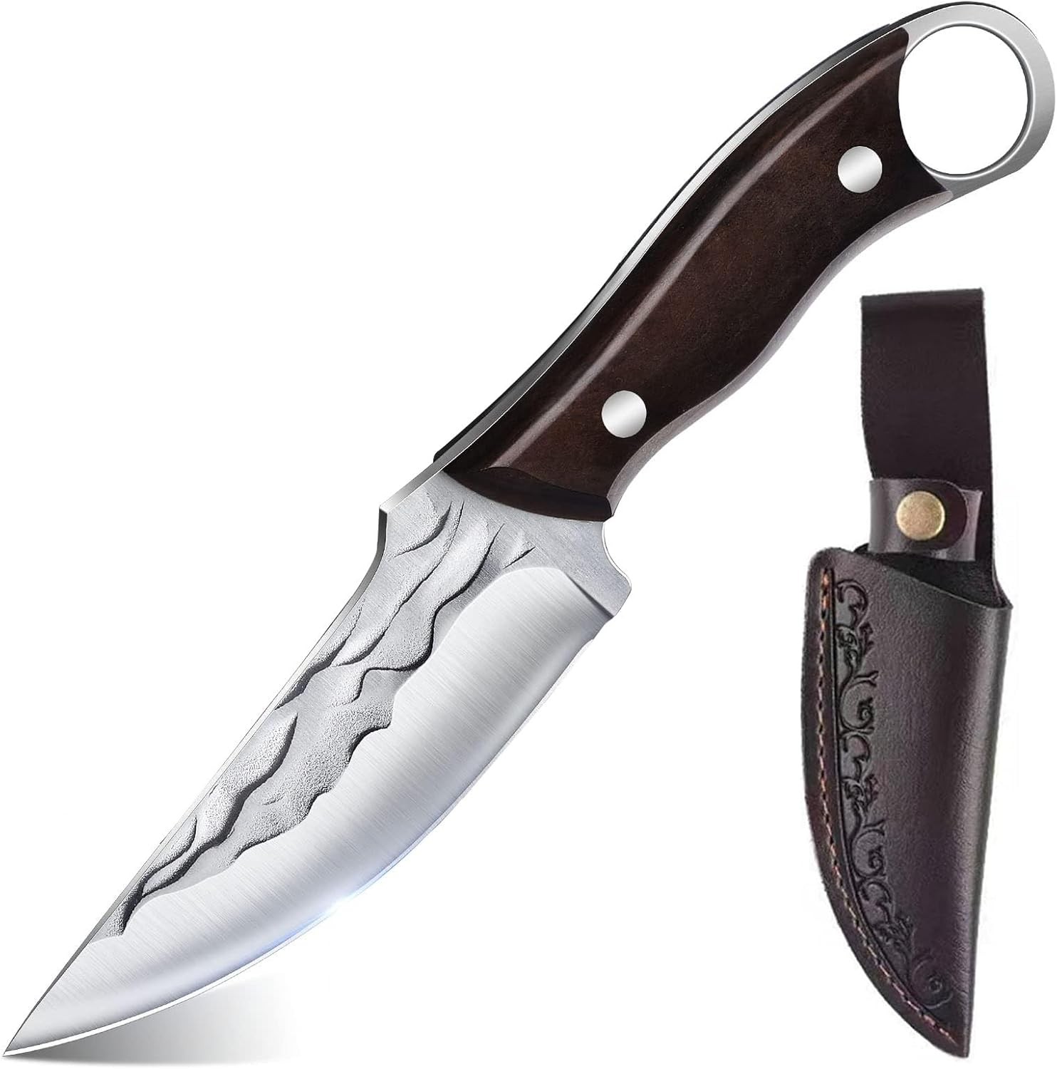 Viking knife Chef Knife Japan Kitchen Meat Cleaver Butcher Boning Knife w/Sheath