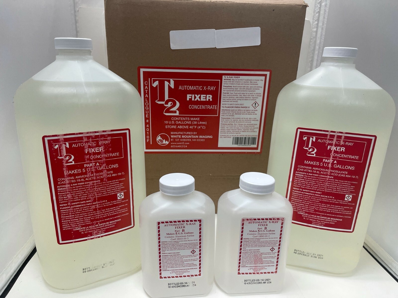T-2 X-Ray Fixer  Xray Chemicals Concentrate, 10 Gallon Mix-4010F X 1 CASE