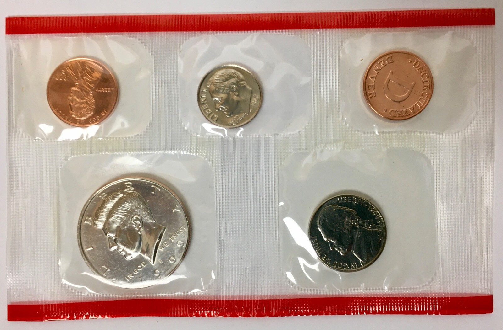 *US MINT* unc. 4 coins o.g.p. "1999-D MINT SET"
